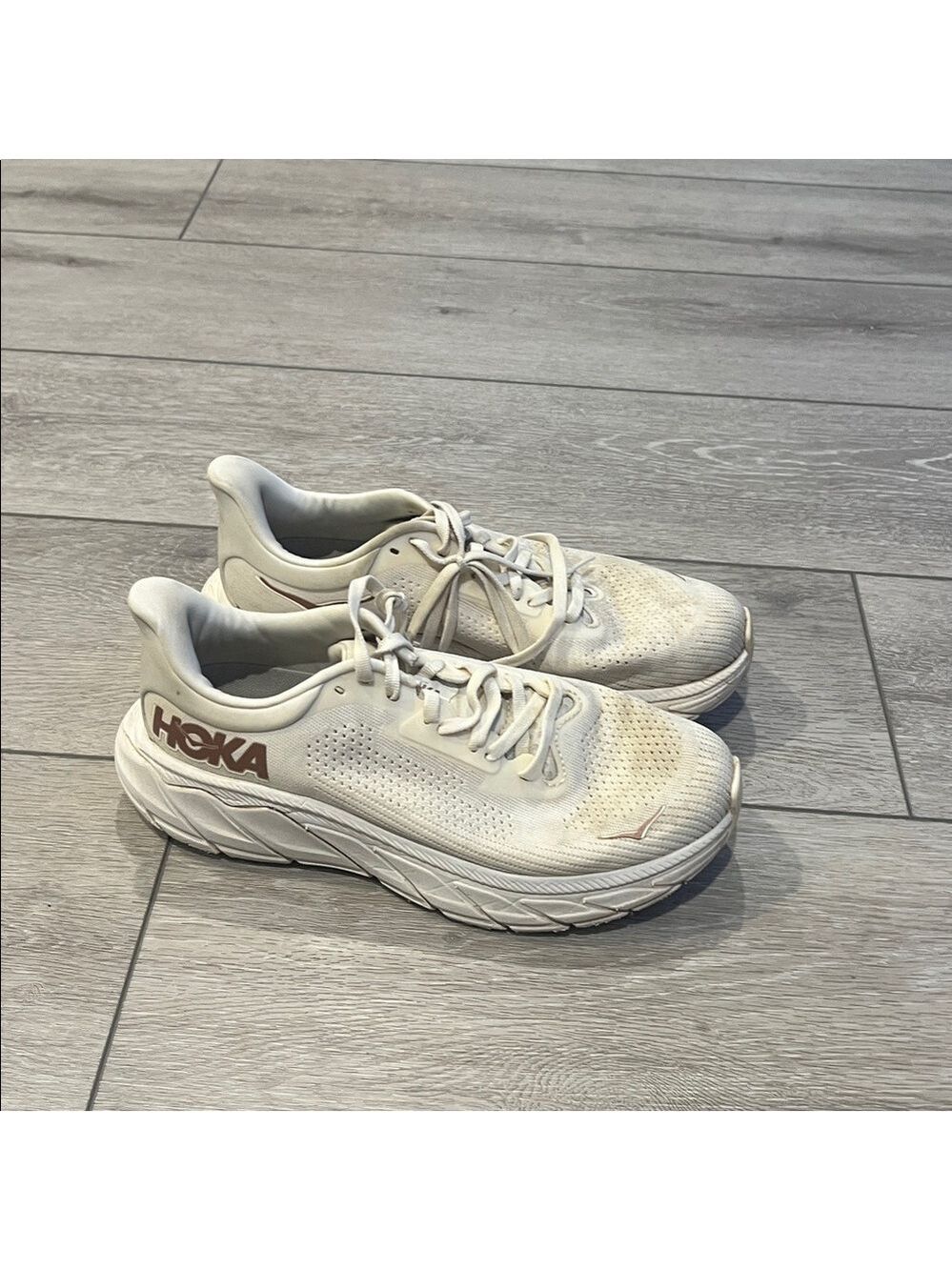Hoka one one Women's cream Beige Athletic Shoes size 8.5 - Picture 5 of 9